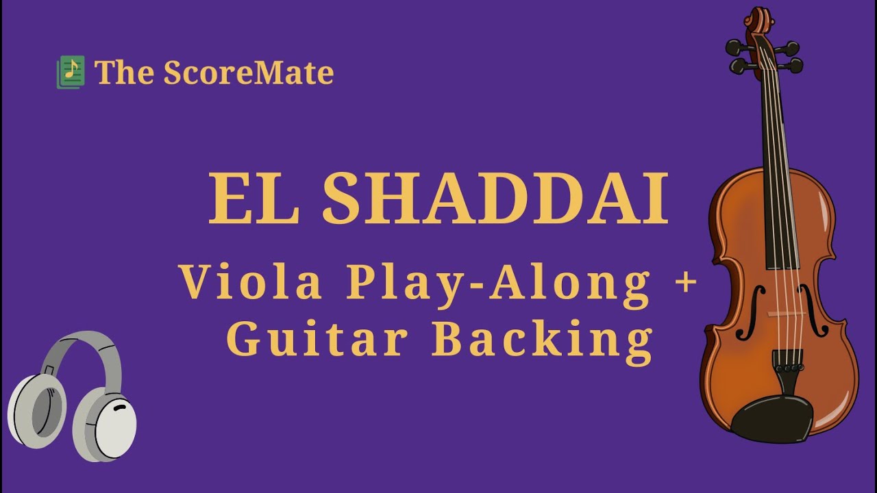 El Shaddai | Viola Play Along + Guitar Backing Track