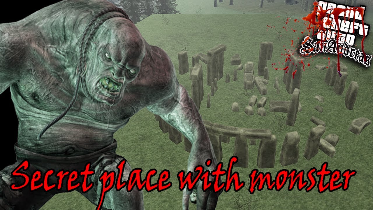 إكتشفت مكان سري قديم مع وحش عملاق مخيف في قراند سان اندرياس GTA San Andreas Stonehenge with monster