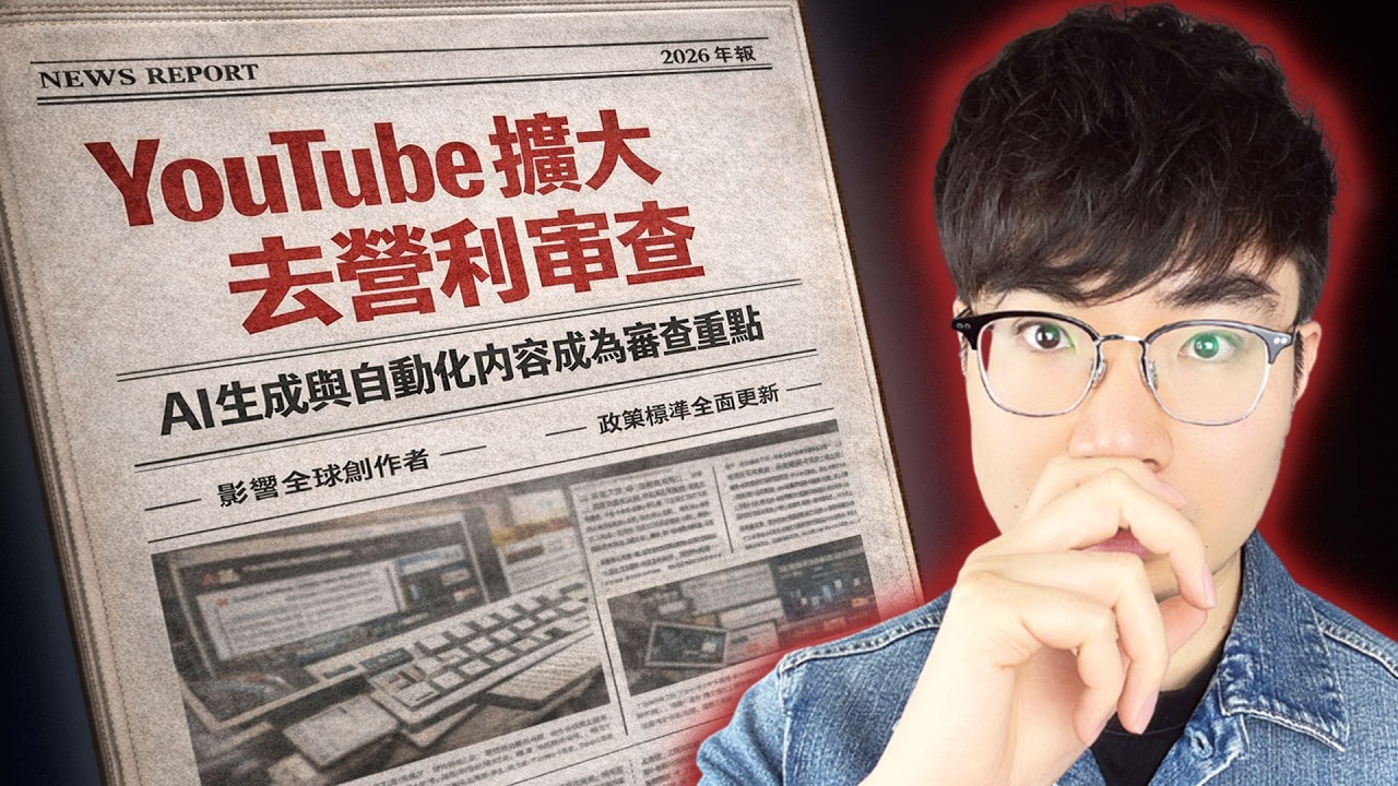 【警告】2026 年，YouTube 正在大規模去除頻道營利