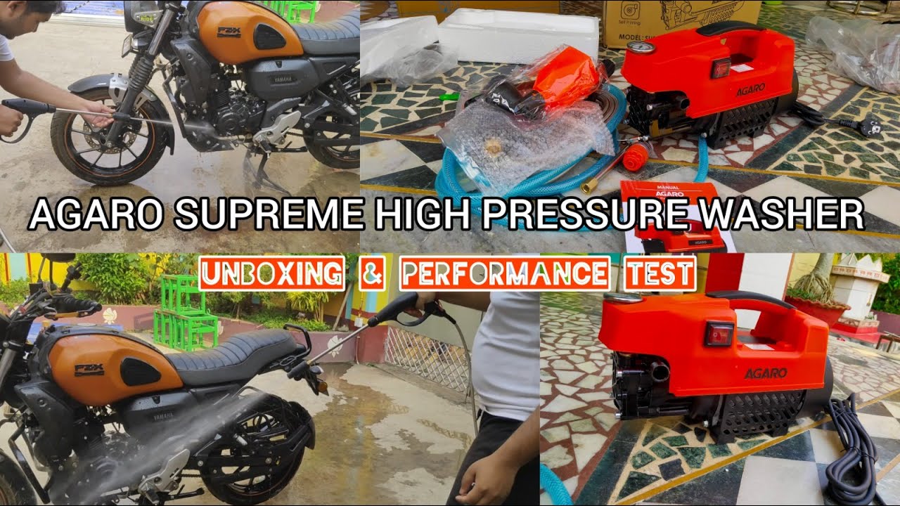 AGARO SUPREME HIGH PRESSURE{120BAR}WASHER UNBOXING AND WASHING  #agaro #unboxingvideo #pressurewash