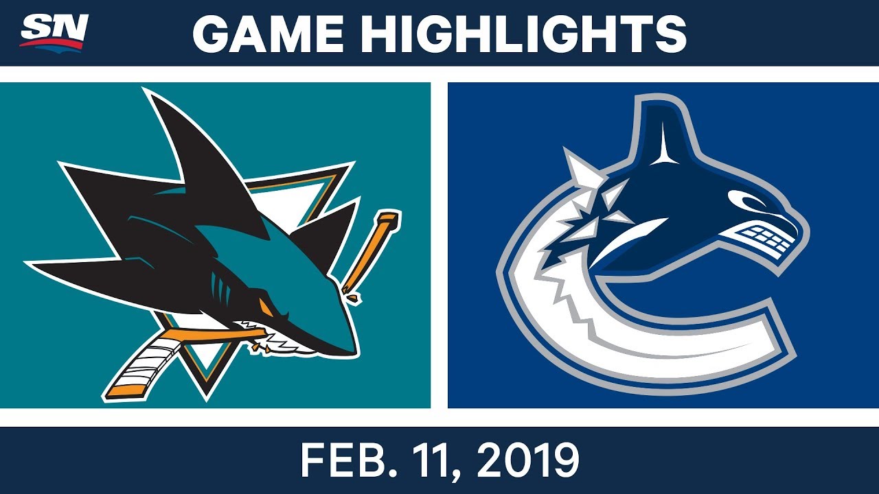 NHL Highlights | Sharks vs. Canucks - Feb 11, 2019