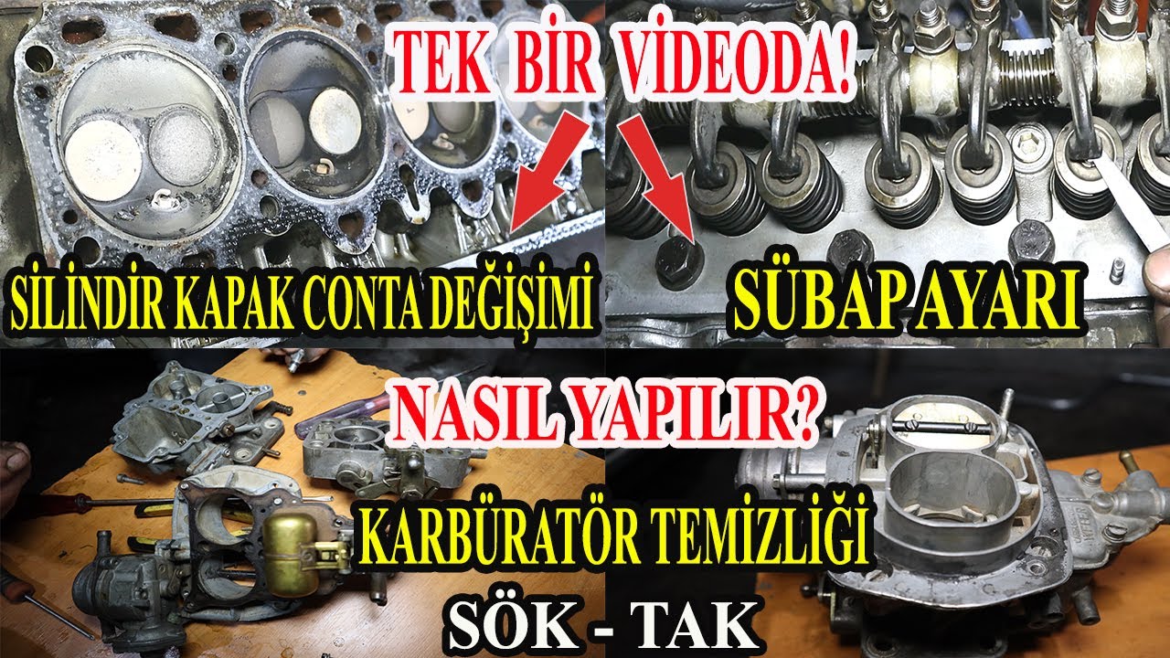 TOFAŞ 1 6 ЗАМЕНА ПЕЧАТНОЙ ГОЛОВКИ ЦИЛИНДРА ПЛОСКОГО ДВИГАТЕЛЯ | Регулировка клапана )