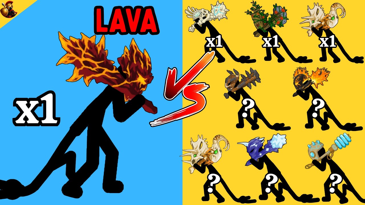 All Skins Ranked From Weakest to Strongest vs LAVA Giant - Stick War Legacy