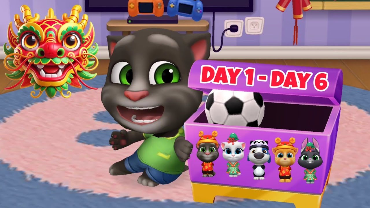 My Talking Tom Friends Lunar New Year Day 1 to Day 6 Complete Gameplay (Android, iOS)