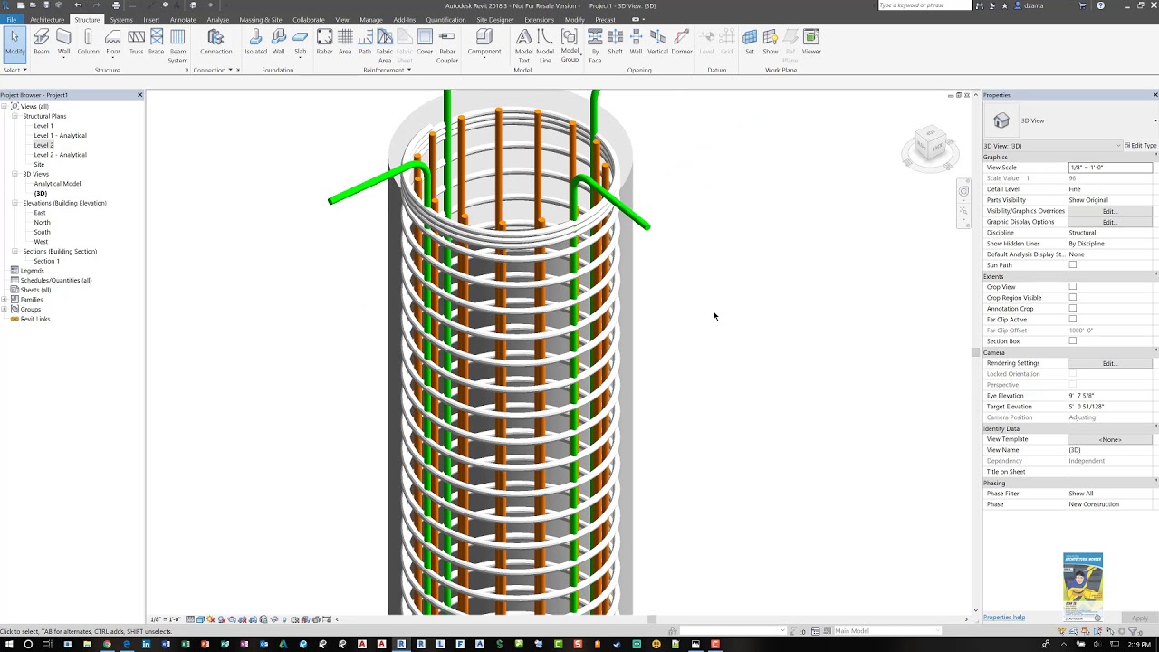 Revit Round Column Rebar Creation - A How to Guide