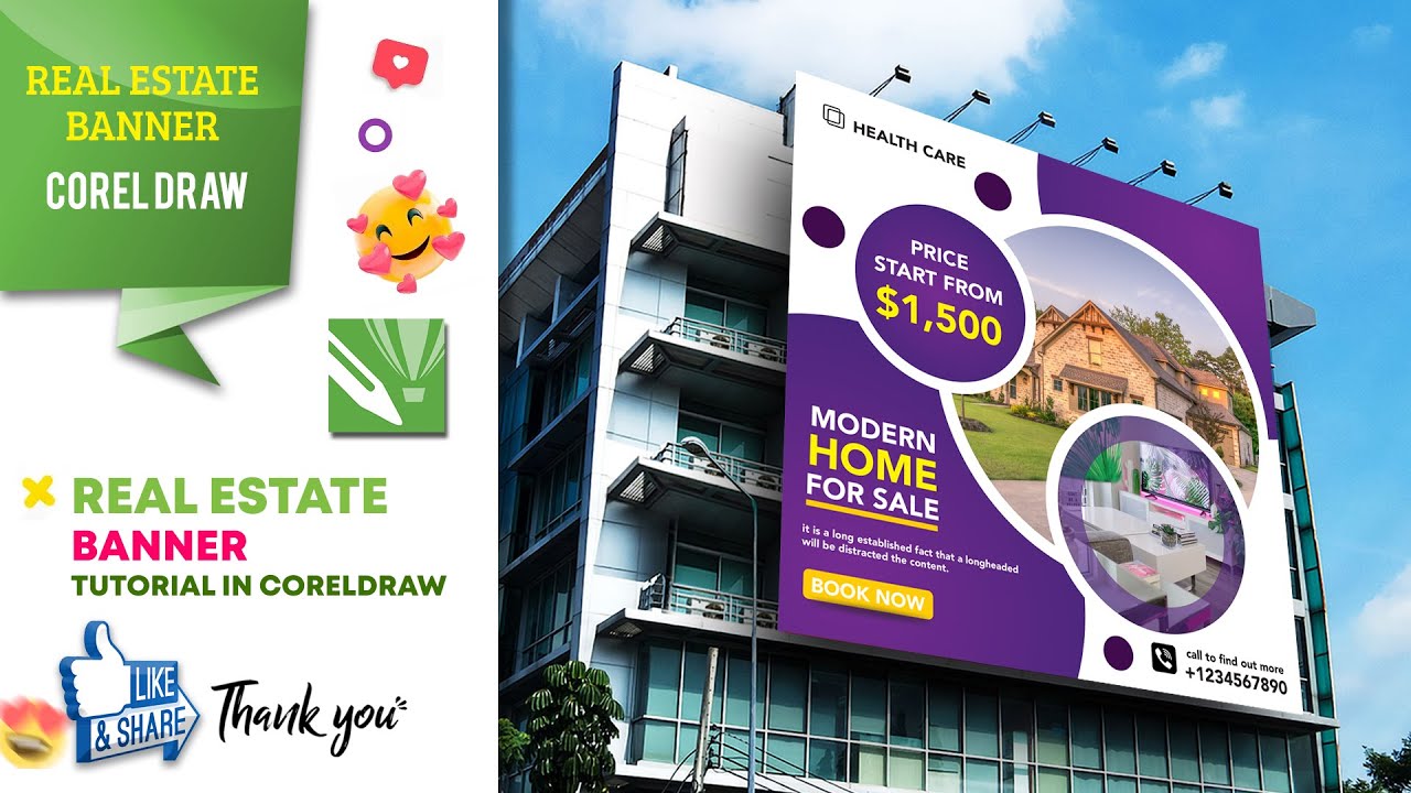 Create Professional Real Estate Banner in CorelDraw
