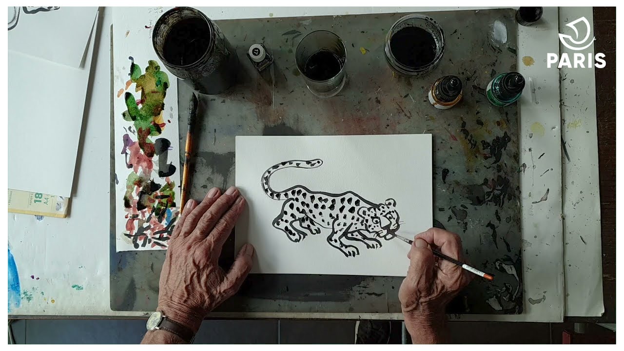 2 yeux 10 doigts : animaux &agrave; l'encre de Chine avec Za&uuml;