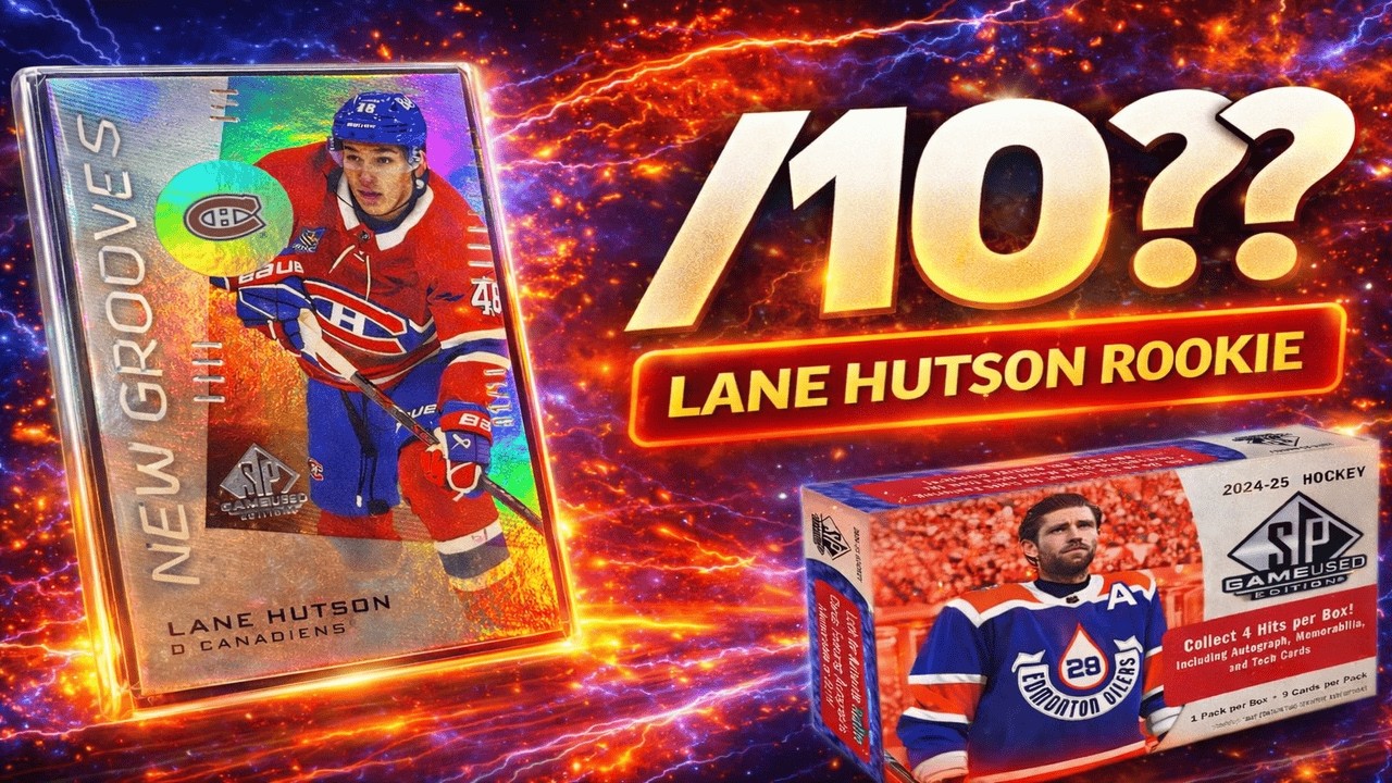 HUTSON HUNTING... 24-25 SP Game Used Hobby Box Break - I GOT #1! Opening Upper Deck Hockey Cards