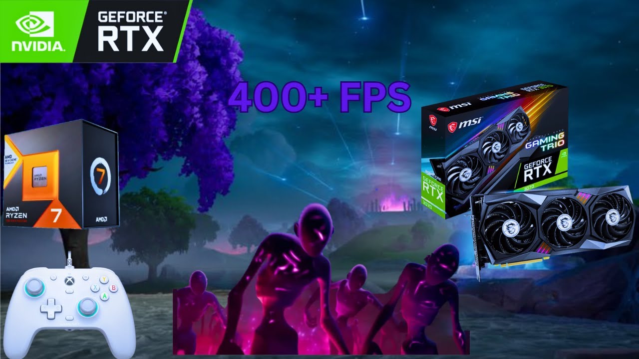 Fortnite DEMON RUSH Benchmark | RTX 3070 + RYZEN 7 7800X3D | Performance Mode low settings
