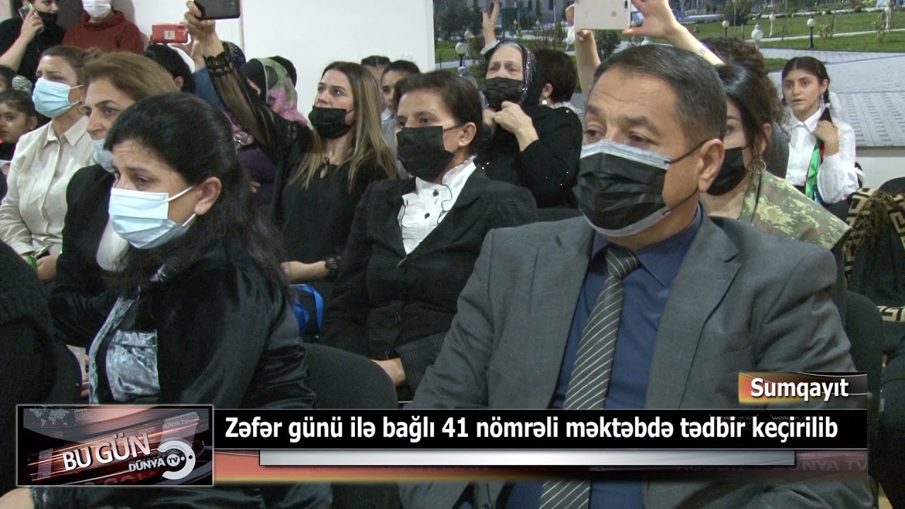 Sumqayıt şəhər 41 nömrəli məktəbdə Zəfər günü ilə bağlı tədbir keçirilib.30.10.2021