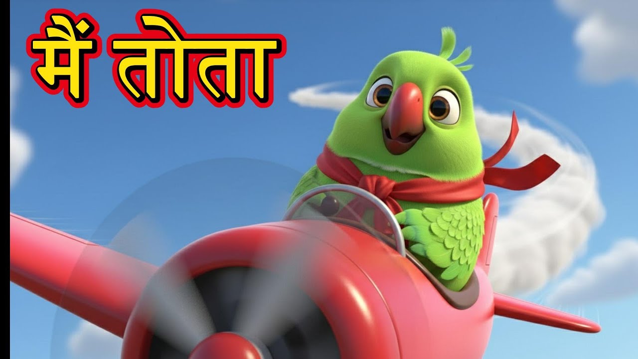 Main Tota Main Tota Hare Rang Ka | मैं तोता | Pilot Tota New Cartoon | Hindi Rhymes for Kids
