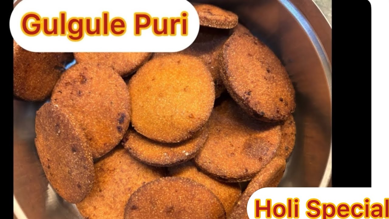 Holi Special Gulgule poori #holi #holispecial #healthyrecipes #festivefood #gulgularecipe 