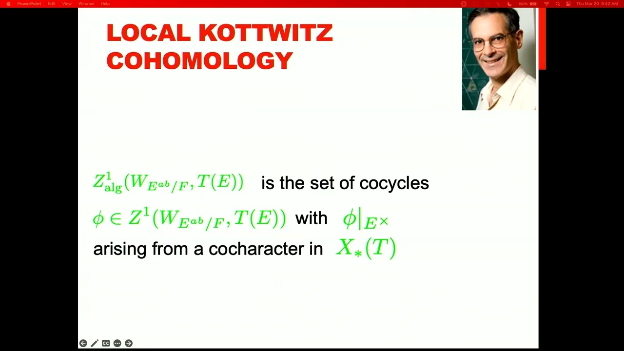 Tate-Nakayama theory, Kottwitz cohomology and the formalism of Shimura varieties | Richard Taylor