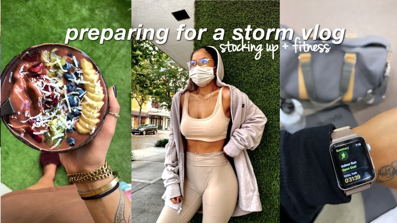 PRODUCTIVE VLOGGING IN THE MIDDLE OF A STORM | keeping up with health + fitness tho