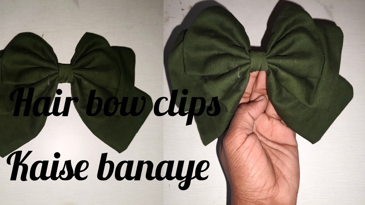 Day//2/100/hair bow clips scruncnies challenge/ How to make a bow with long tail /long tail hair bow