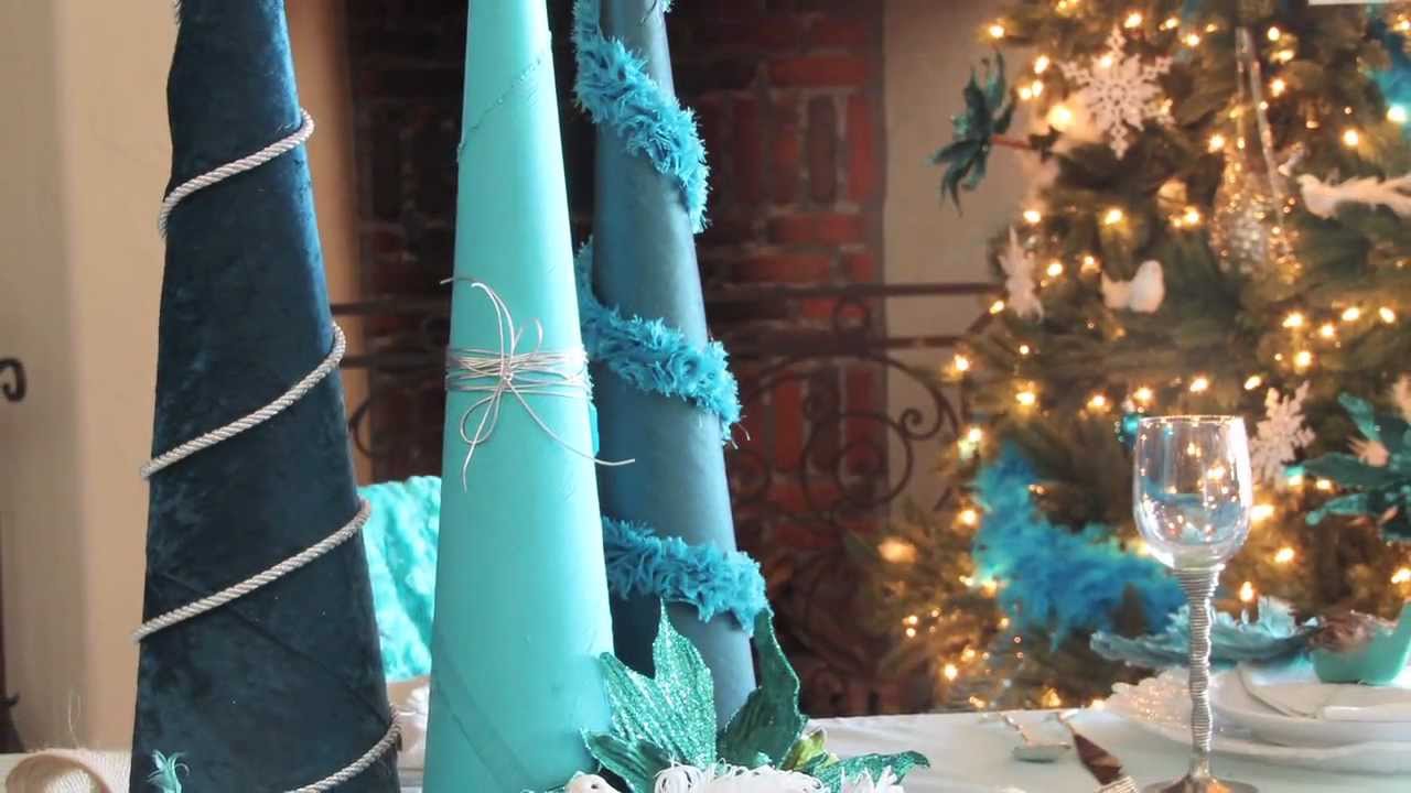DIY Holiday Cone Centerpieces