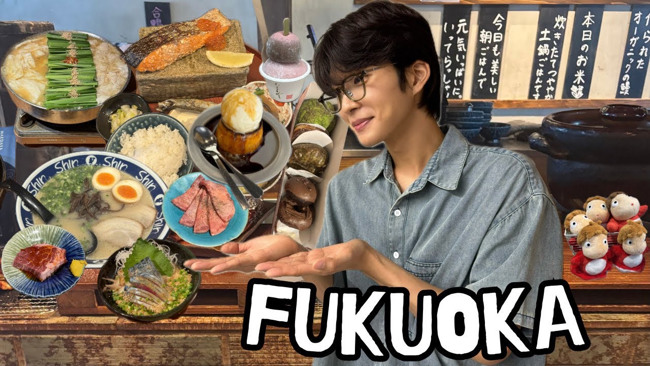 [V-log] 2일동안 11끼 !? 🍱 먹잘알들의 후쿠오카 여행 ㅣ라멘맛집ㅣ야키니쿠맛집ㅣ아임도넛ㅣ일본가정식추천ㅣ이몬네하카타ㅣFuk coffeeㅣ모츠나베맛집ㅣ구글맵공유