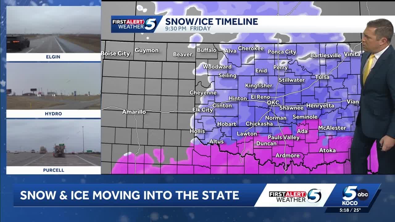 Latest on snow and ice as Oklahoma braces for winter storm impact