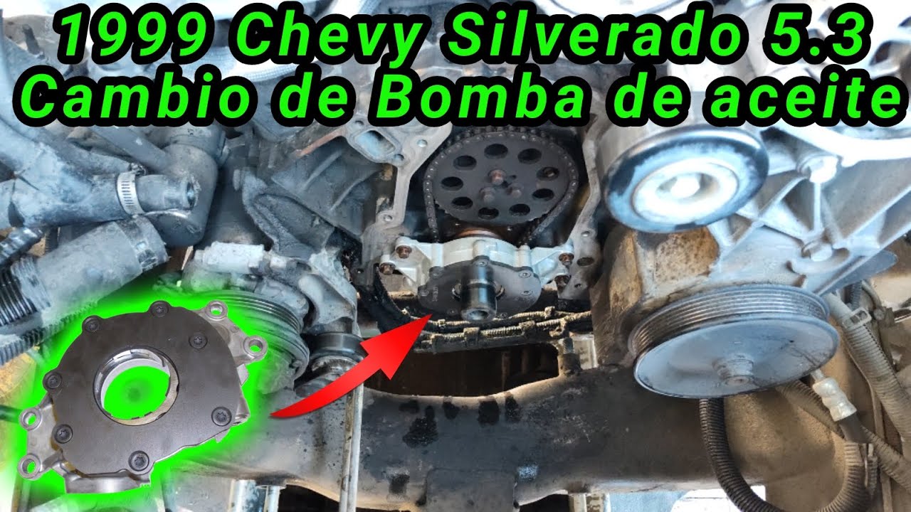 1999 Chevy Silverado 5.3 Cómo cambiar la bomba de presión de aceite ( How to change the oil pump )