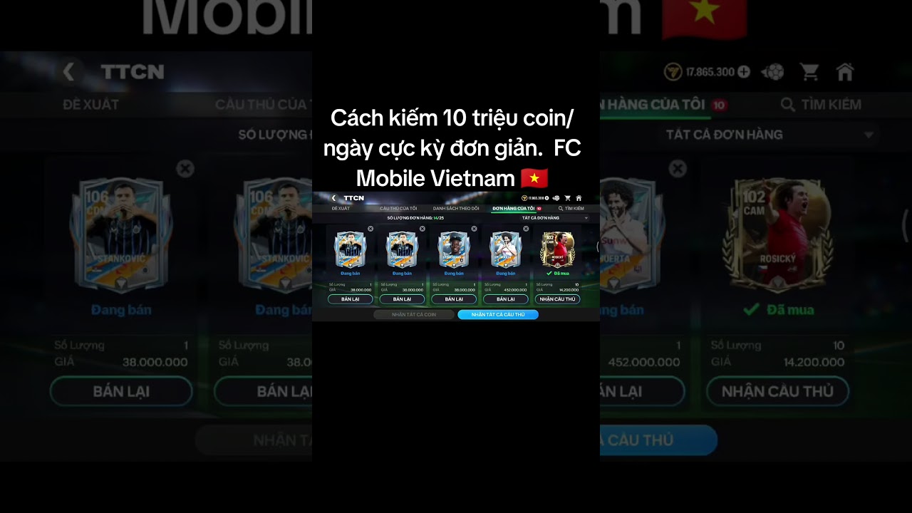 C&aacute;ch kiếm 10 triệu coin/ ng&agrave;y cực kỳ đơn giản.  FC Mobile Vietnam 🇻🇳 #fcmobile #fcmobilevn