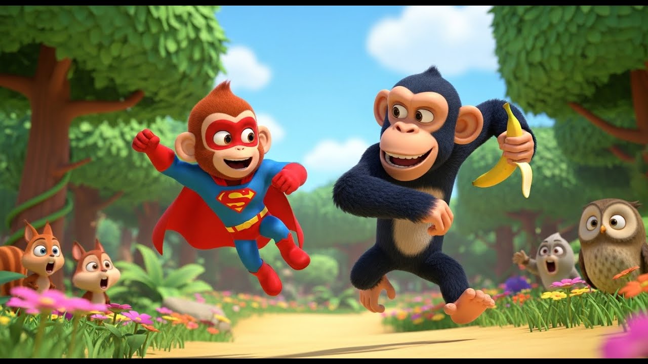 Banana Net Rescue! Super Baby Monkey Unlocks New Powers to Save the Chimp! 🐒 | Monkey Babies
