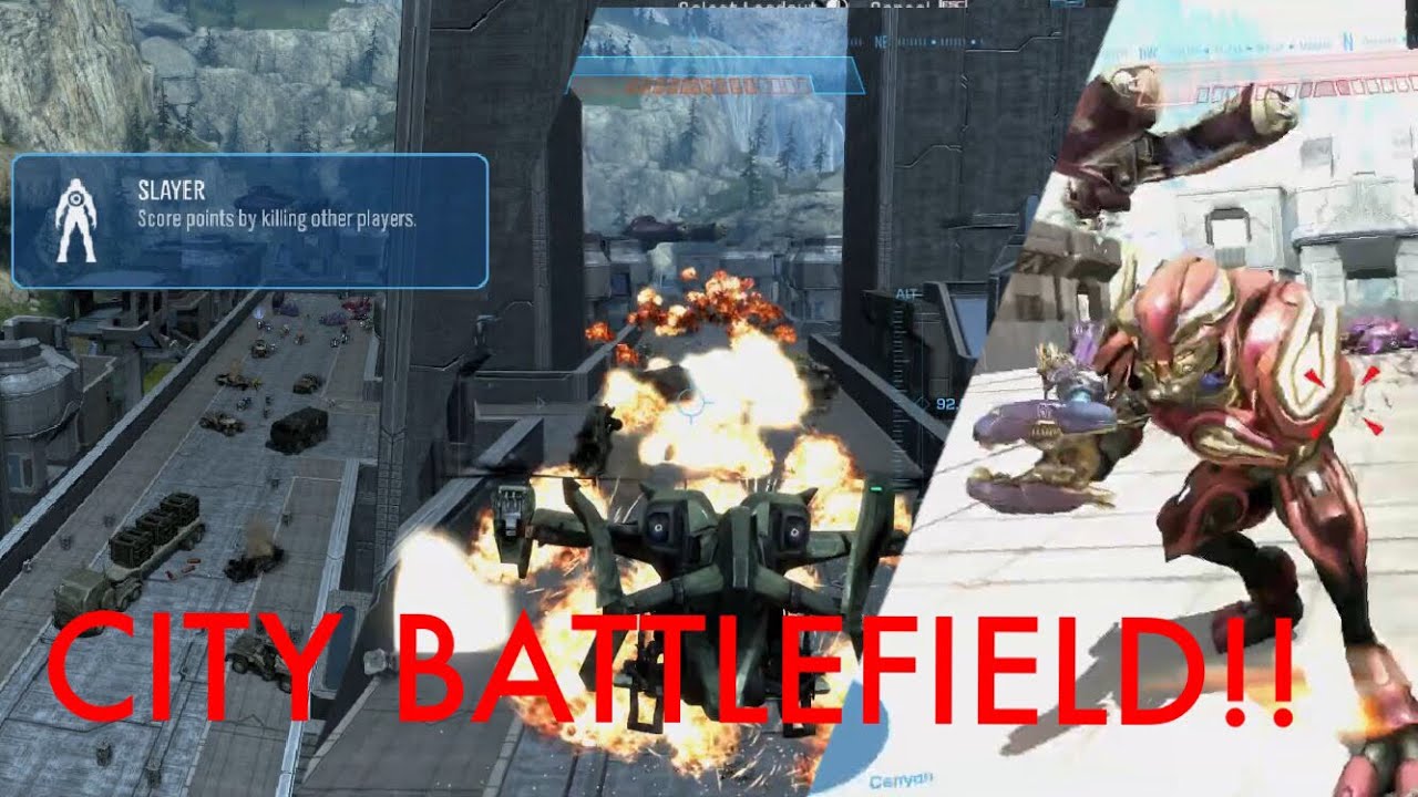Epic City Battle!! Halo Reach MCC PC Ai Mod Forge Map