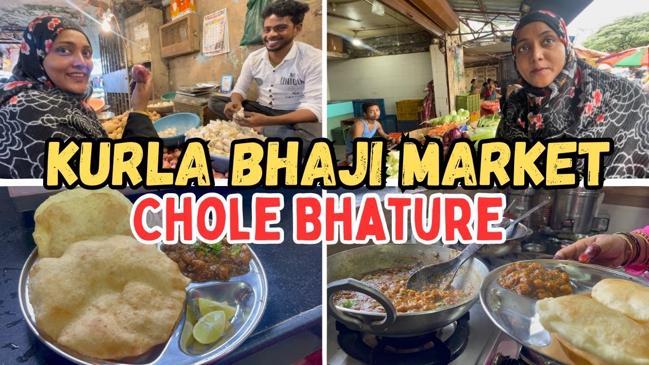 |•Kurla Bhaji Market || Chole Bhature Recipe 2023•| Vlog. {AFREEN DASTARKHWAN}
