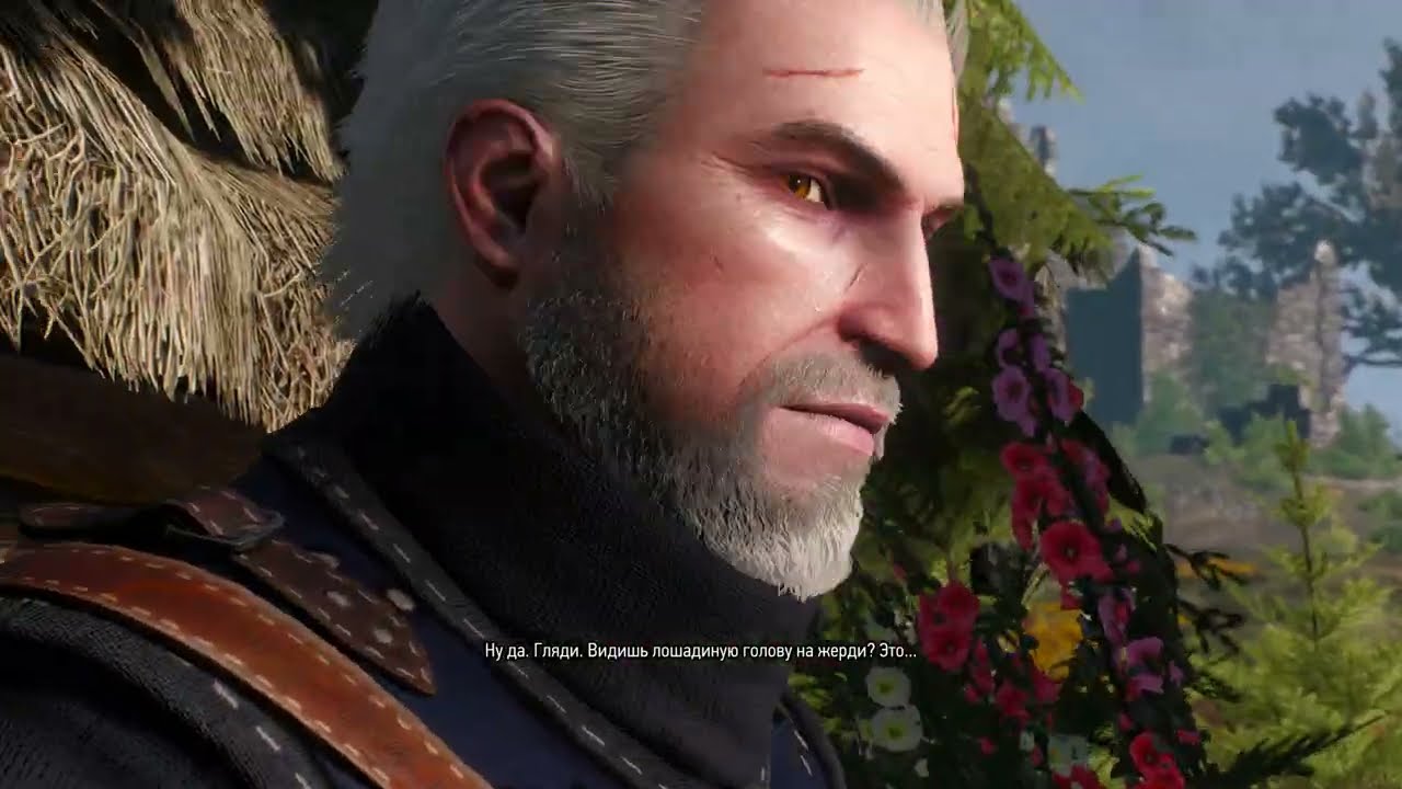 The Witcher 3 Wild Hunt - ведьмак Геральт снимает проклятие Нитинга
