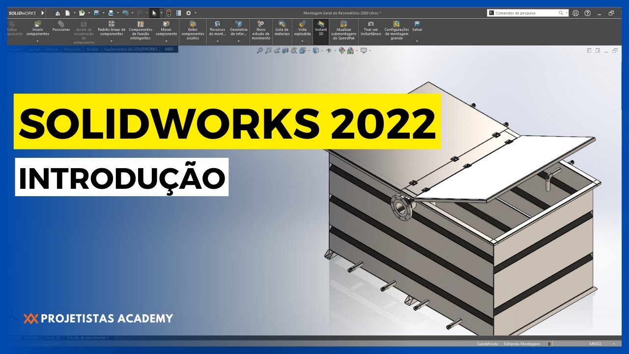 SOLIDWORKS 2022 INTRODUÇÃO - AULA PARA INICIANTES - COMANDOS BÁSIOS