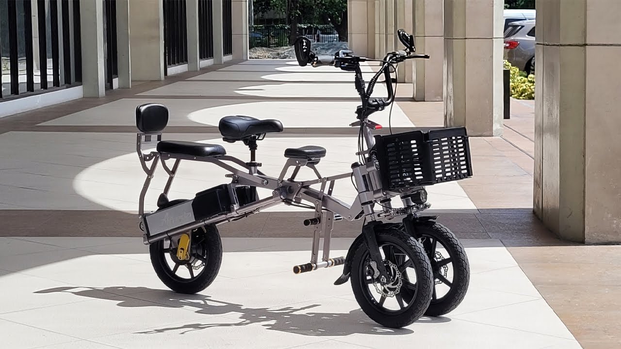 Afreda S6 Electric Tricycle Bike 500W 48V15.6AH Compact Folding 3 Wheel Multi Functional E-Bike
