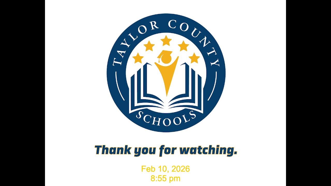 02/10/26 Taylor County Schools BOE 2025-2026 Meeting #22