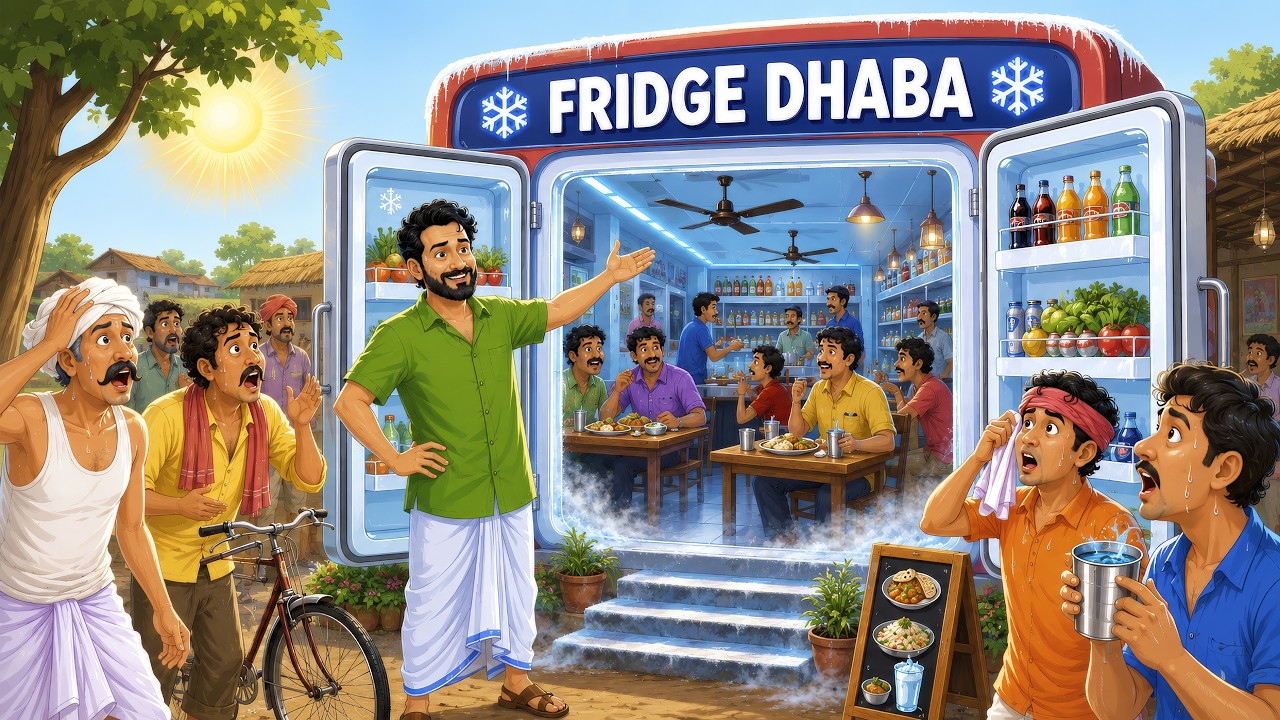 फ्रिज ढाबा | Fridge Dhaba | Hindi Kahaniya | Animated Stories