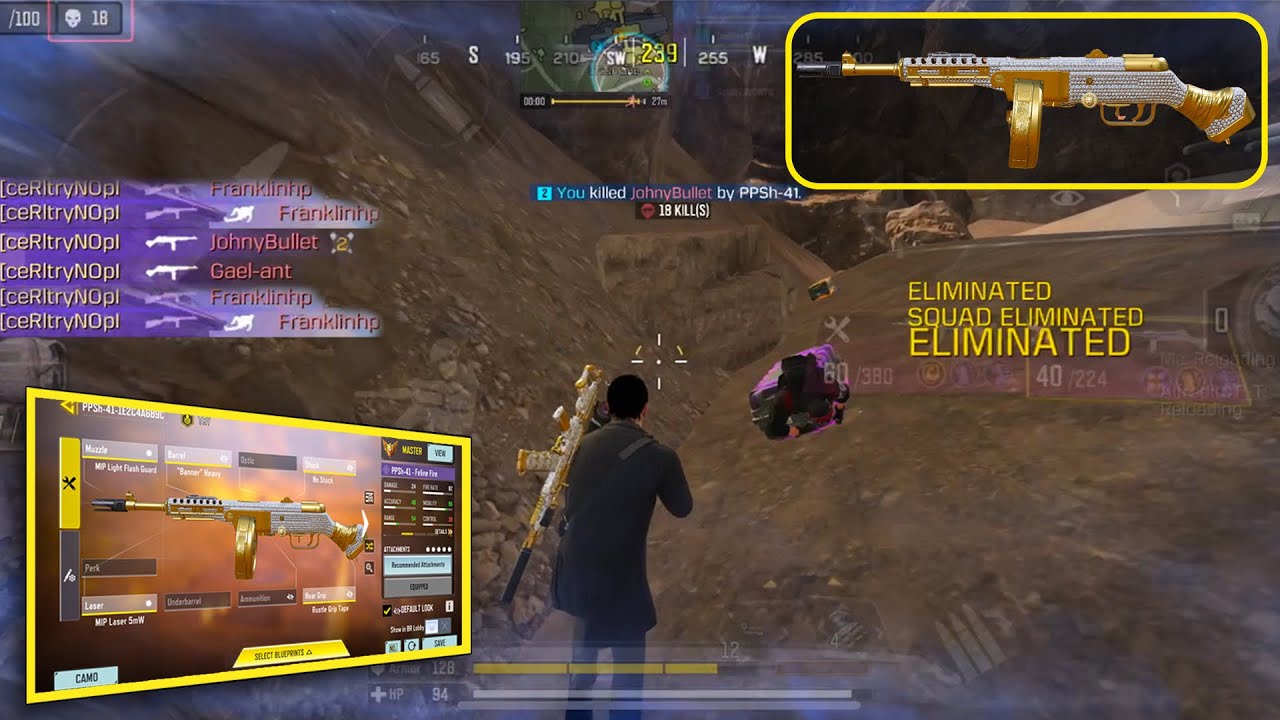 THIS IS THE BEST SMG FOR SQUAD FIGHTS!🔥| BEST PPSH GUNSMITH! |COD MOBILE BR