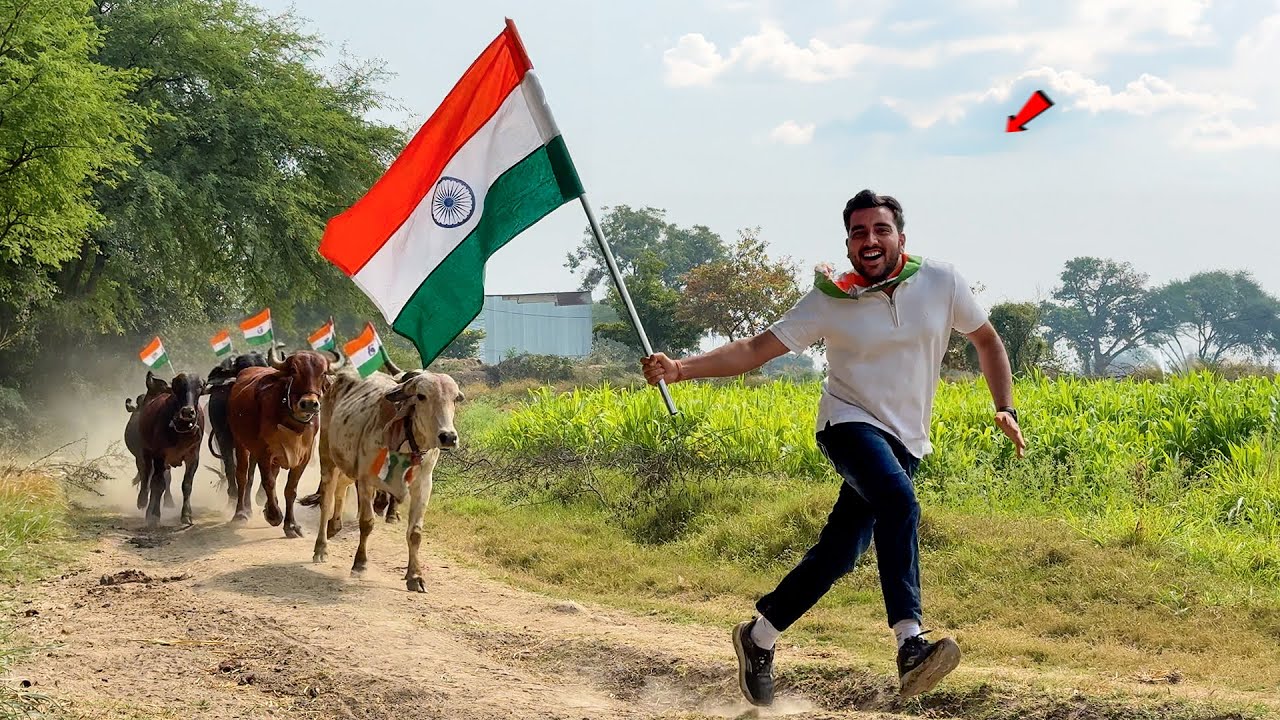 Tirange Ke Peeche दौड़ी Hamari Gaay🇮🇳🐄Republic ￼Day Special Vlog