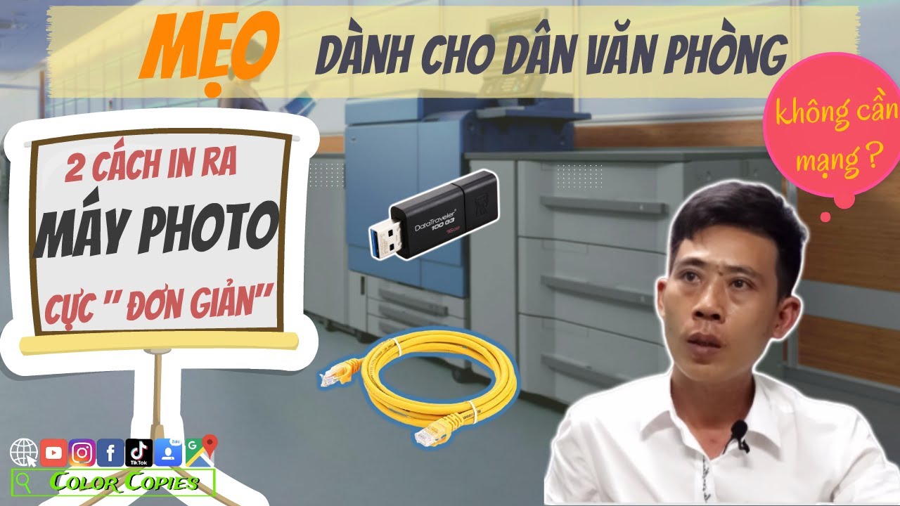 2 CÁCH để in ra máy photocopy cực kỳ ĐƠN GIẢN | Mẹo cho dân VĂN PHÒNG | Color Copies
