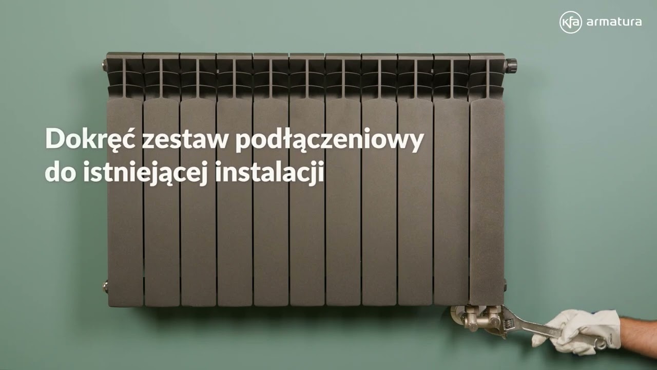KFA Armatura Montaż grzejnika z dolnym podłączeniem