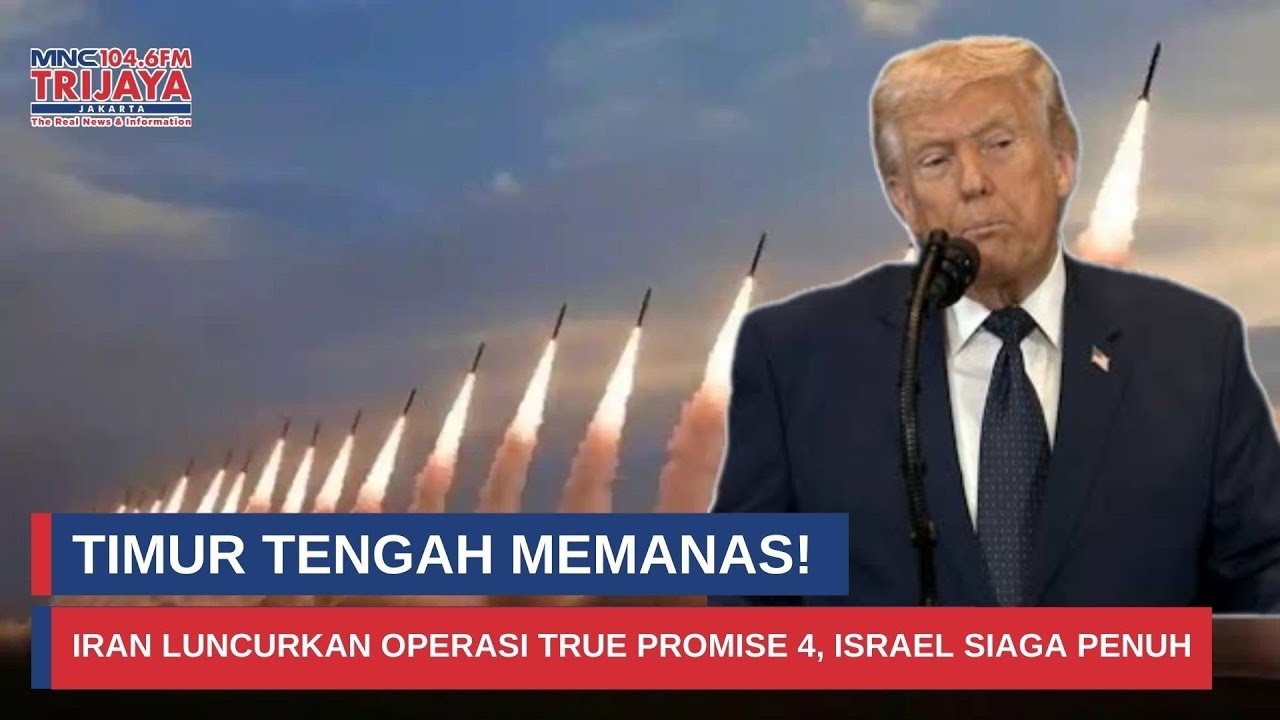 Rudal dan Drone Hujani Israel! Iran Resmi Mulai Serangan Balasan Terbaru I Trijaya Update