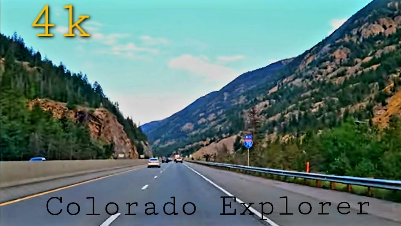 Colorado Mountain Drive From Denver To the ski town of Vail, Colorado