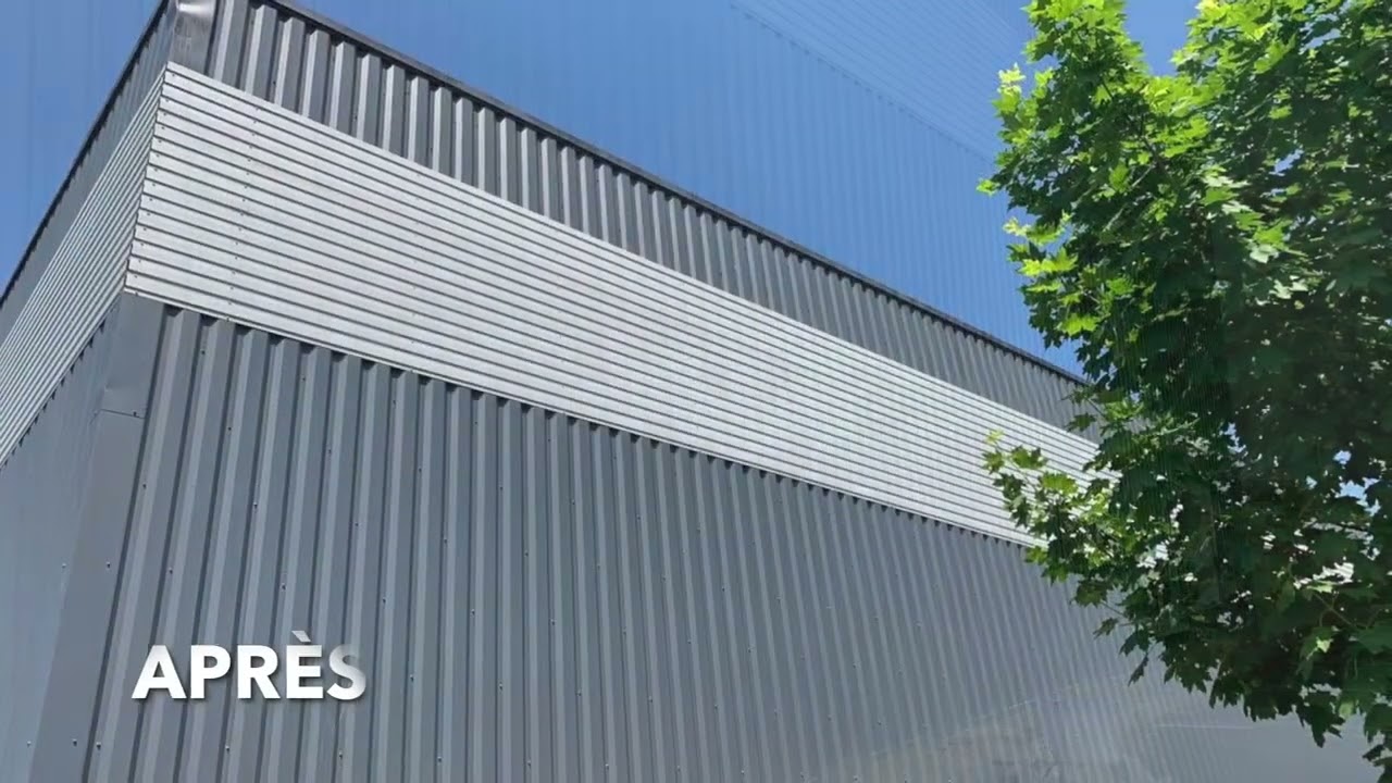 Nettoyage de bardage industriel par drone