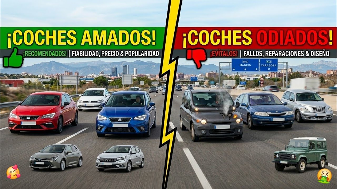 5 coches que España AMA 🇪🇸🚗 y 5 que los españoles ODIAN 😅