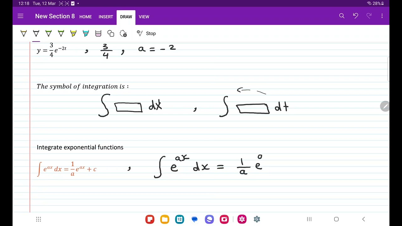 Integration of Exponential Functions