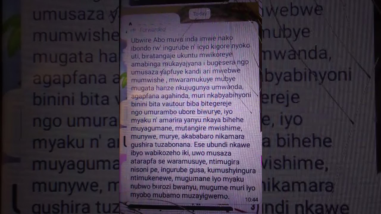 Kubabara bituma Tubabarira! Nzi neza ko inzira yacu Ari iy'urupfu sintewe ubwoba narwo. Ndababariye!