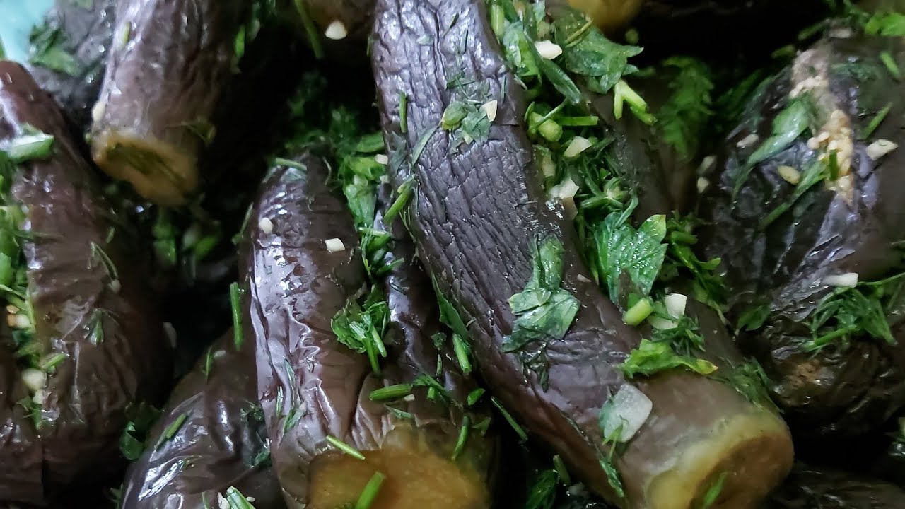 Азербайджанский рецепт фаршированных баклажан.Очень вкусные! Badımcan Turşusu.Doldurulmuş patlıcan.