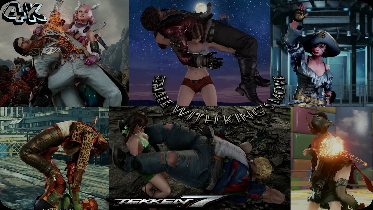 All Female Characters using King's wrestling moves | Tekken 7 |