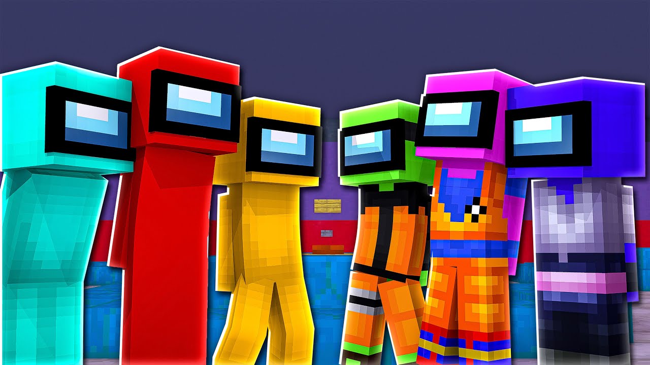Minecraft - AMONG US #1 - IMPOSTOR DOS ANIMES!! NARUTO VS GOKU VS SASUKE VS VEGETA NA NOVA SÉRIE!!