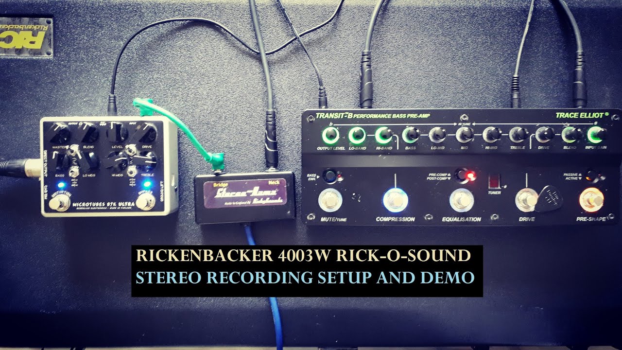 Rickenbacker 4003W Rick-o-sound setup and demo