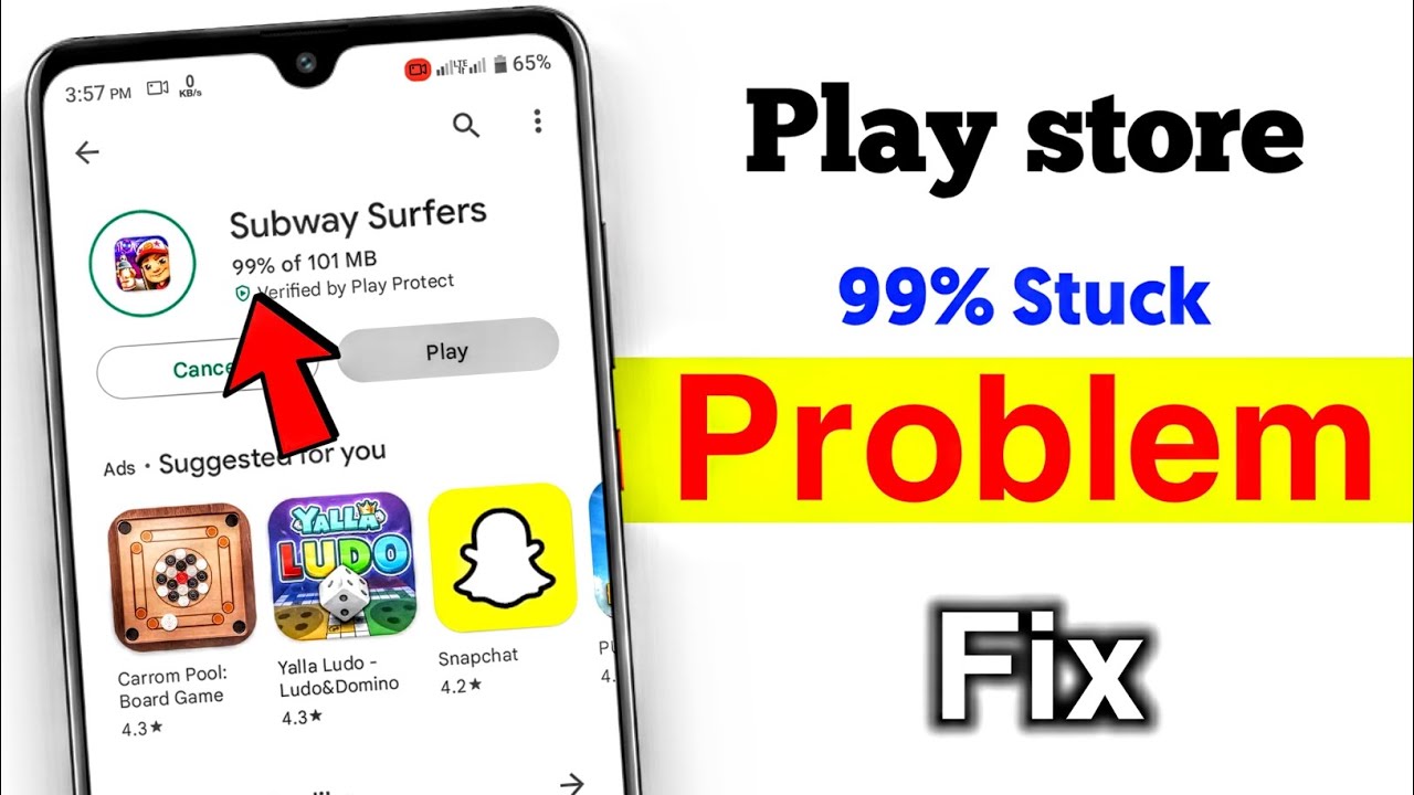 Play store apps 99% stuck problem solved | apps 99% stuck android fix