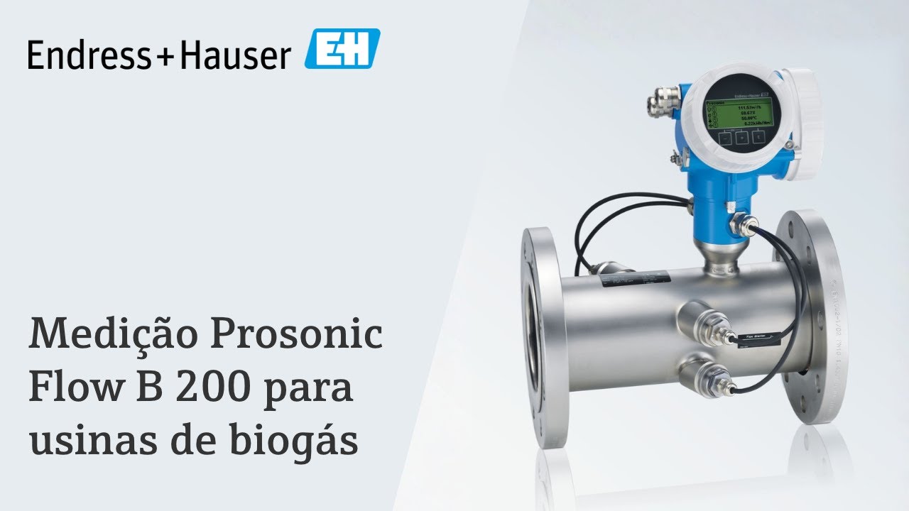 Medição Prosonic Flow B 200 para usinas de biogás | #EndressHauser