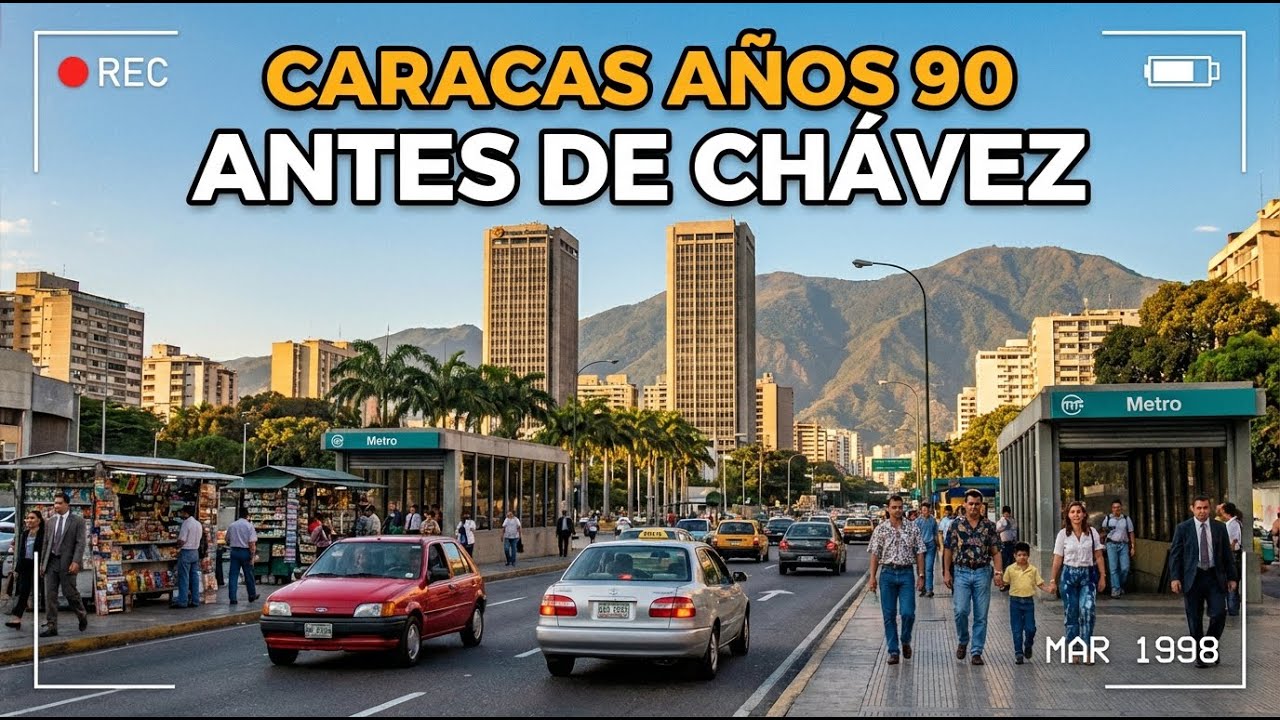 Cómo era Caracas en los años 90 antes de Hugo Chávez (Reconstrucción con IA)