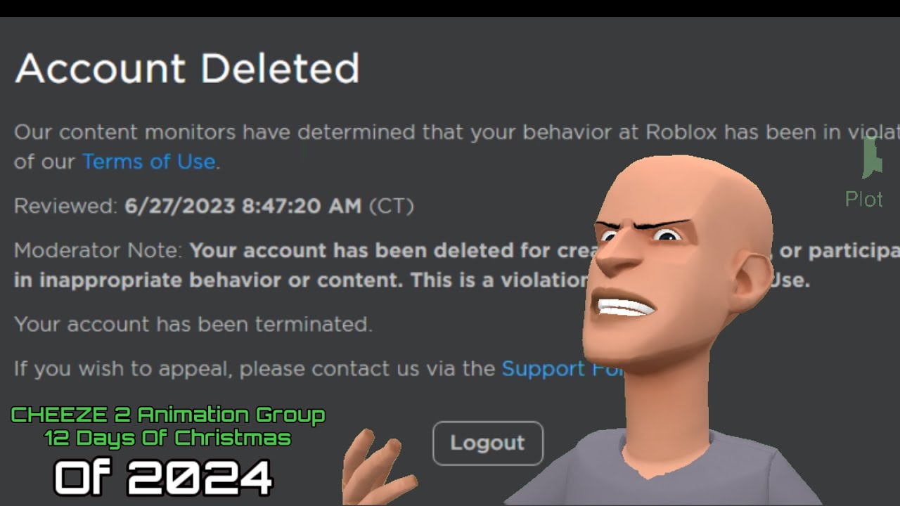 Classic Caillou Gets Banned On Roblox